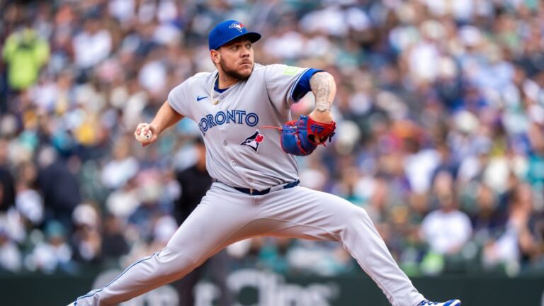 SEATTLE, WA - MAY 11: Reliever Yariel Rodriguez #29 of the Toronto Blue Jays delivers a pitch during a game against the Seattle Mariners at T-Mobile Park on May 11, 2025 in Seattle, Washington. The Blue Jays won 9-1. (Photo by Stephen Brashear/Getty Images)