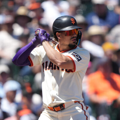 SAN FRANCISCO, CALIFORNIA - JULY 09: Willy Adames #2 of the San Francisco Giants bats against the Philadelphia Phillies in the bottom of the six inning of a major league baseball game at Oracle Park on July 09, 2025 in San Francisco, California. (Photo by Thearon W. Henderson/Getty Images)