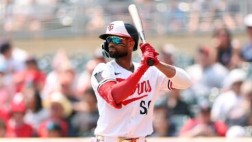 MINNEAPOLIS, MINNESOTA - JULY 30: Willi Castro #50 of the Minnesota Twins takes an at-bat against the Boston Red Sox in the first inning at Target Field on July 30, 2025 in Minneapolis, Minnesota. The Red Sox defeated the Twins 13-1. (Photo by David Berding/Getty Images)