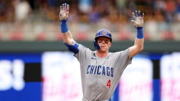 MINNEAPOLIS, MINNESOTA - JULY 10: Pete Crow-Armstrong #4 of the Chicago Cubs celebrates his solo home run for his second of the day as he rounds the bases against the Minnesota Twins in the seventh inning at Target Field on July 10, 2025 in Minneapolis, Minnesota. The Cubs defeated the Twins 8-1. (Photo by David Berding/Getty Images)