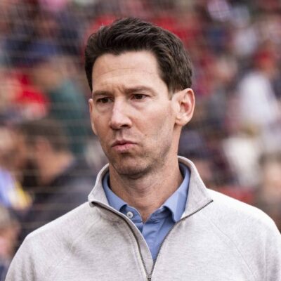 BOSTON, MA - SEPTEMBER 22: Chief Baseball Officer Craig Breslow of the Boston Red Sox looks on before a game against the Minnesota Twins on September 22, 2024 at Fenway Park in Boston, Massachusetts. (Photo by Billie Weiss/Boston Red Sox/Getty Images)