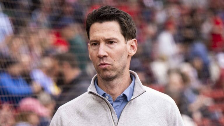 BOSTON, MA - SEPTEMBER 22: Chief Baseball Officer Craig Breslow of the Boston Red Sox looks on before a game against the Minnesota Twins on September 22, 2024 at Fenway Park in Boston, Massachusetts. (Photo by Billie Weiss/Boston Red Sox/Getty Images)