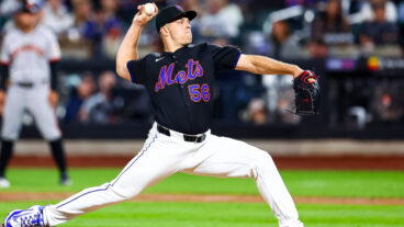 NEW YORK, NY - AUGUST 01: Ryan Helsley #56 of the New York Mets pitches during the game between the San Francisco Giants and the New York Mets at Citi Field on Friday, August 1, 2025 in New York, New York. (Photo by Phebe Grosser/MLB Photos via Getty Images)