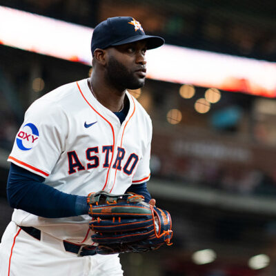 HOUSTON, TEXAS - AUGUST 26: Yordan Alvarez #44 of the Houston Astros takes the field before his first game back from injury against the Colorado Rockies at Daikin Park on August 26, 2025 in Houston, Texas. (Photo by Houston Astros/Getty Images)