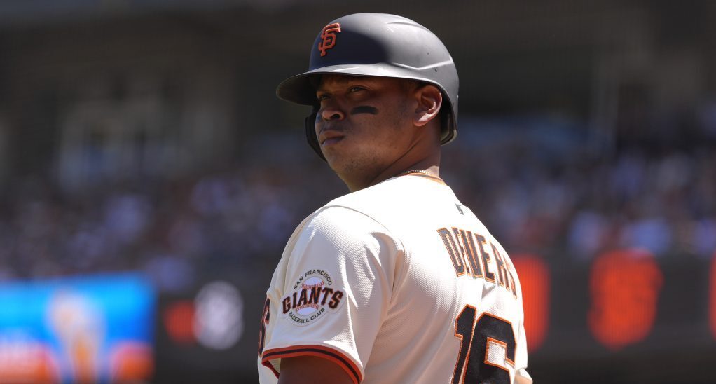 SAN FRANCISCO, CALIFORNIA - JUNE 21: Rafael Devers #16 of the San Francisco Giants looks on from the on-deck circle against the Boston Red Sox in the bottom of the eighth inning of a major league baseball game at Oracle Park on June 21, 2025 in San Francisco, California. (Photo by Thearon W. Henderson/Getty Images)