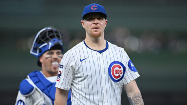 CHICAGO, ILLINOIS - SEPTEMBER 03: Cade Horton #22 of the Chicago Cubs walks from the bullpen prior to the game against the Atlanta Braves at Wrigley Field on September 03, 2025 in Chicago, Illinois. (Photo by Daniel Bartel/Getty Images)