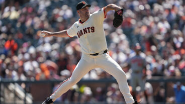 SAN FRANCISCO, CALIFORNIA - AUGUST 31: Justin Verlander #35 of the San Francisco Giants pitches against the Baltimore Orioles in the top of the first inning at Oracle Park on August 31, 2025 in San Francisco, California. (Photo by Thearon W. Henderson/Getty Images)