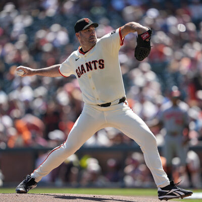 SAN FRANCISCO, CALIFORNIA - AUGUST 31: Justin Verlander #35 of the San Francisco Giants pitches against the Baltimore Orioles in the top of the first inning at Oracle Park on August 31, 2025 in San Francisco, California. (Photo by Thearon W. Henderson/Getty Images)
