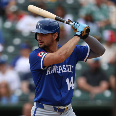 SACRAMENTO, CALIFORNIA - SEPTEMBER 28: Jac Caglianone #14 of the Kansas City Royals bats against the Athletics during the ninth inning at Sutter Health Park on September 28, 2025 in Sacramento, California. (Photo by Scott Marshall/Getty Images)