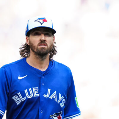 TORONTO, ON - OCTOBER 04: Kevin Gausman #34 of the Toronto Blue Jays walks off the mound after pitching during Game One of the American League Division Series presented by Booking.com between the New York Yankees and the Toronto Blue Jays at Rogers Centre on Saturday, October 4, 2025 in Toronto, Ontario, Canada. (Photo by Daniel Shirey/MLB Photos via Getty Images)