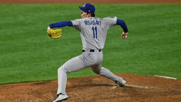 PHILADELPHIA, PA - OCTOBER 04: Los Angeles Dodgers pitcher Roki Sasaki #11 pitches the ball during the NLDS game between the Philadelphia Phillies and the Los Angeles Dodgers on October 4th, 2025 at Citizens Bank Park in Philadelphia, PA. (Photo by Terence Lewis/Icon Sportswire via Getty Images)