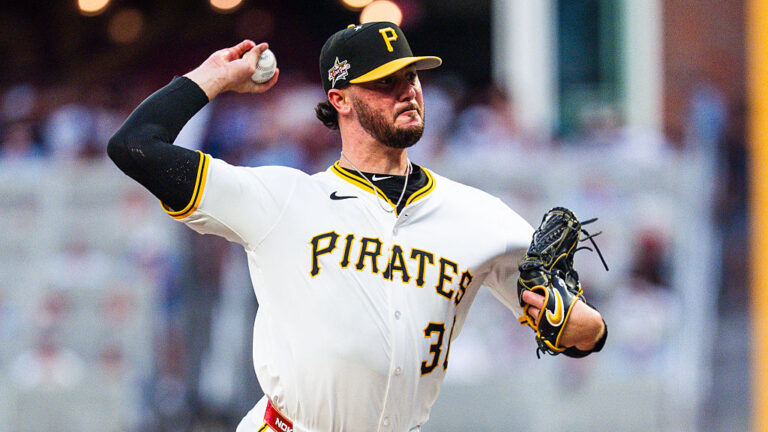 ATLANTA, GA - JULY 15: Paul Skenes #30 of the Pittsburgh Pirates pitches during the MLB All-Star Game at Truist Park on July 15, 2025 in Atlanta, Georgia. (Photo by Matthew Grimes Jr./Atlanta Braves/Getty Images)