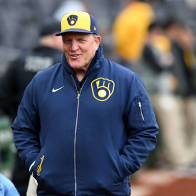 PITTSBURGH, PENNSYLVANIA - APRIL 25, 2024: Manager Pat Murphy #21 of the Milwaukee Brewers looks on prior to a game against the Pittsburgh Pirates at PNC Park on April 25, 2024 in Pittsburgh, Pennsylvania. (Photo by Nick Cammett/Diamond Images via Getty Images)