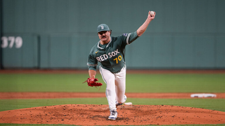 BOSTON, MA - AUGUST 29: Payton Tolle #70 of the Boston Red Sox pitches during the game between the Pittsburgh Pirates and the Boston Red Sox at Fenway Park on Friday, August 29, 2025 in Boston, Massachusetts. (Photo by Natalie Reid/MLB Photos via Getty Images)
