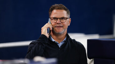 TORONTO, CANADA - SEPTEMBER 13: Ross Atkins, general manager of the Toronto Blue Jays is seen ahead of the team's MLB game against the Baltimore Orioles at Rogers Centre on September 13, 2025 in Toronto, Canada. (Photo by Cole Burston/Getty Images)