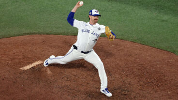 TORONTO, ONTARIO - NOVEMBER 02: Shane Bieber #57 of the Toronto Blue Jays pitches during the eleventh inning against the Los Angeles Dodgers in game seven of the 2025 World Series at Rogers Center on November 02, 2025 in Toronto, Ontario. (Photo by Patrick Smith/Getty Images)