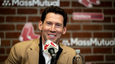 BOSTON, MA - SEPTEMBER 30: Chief Baseball Officer Craig Breslow of the Boston Red Sox addresses the media during an end of season press conference on September 30, 2024 at Fenway Park in Boston, Massachusetts. (Photo by Billie Weiss/Boston Red Sox/Getty Images)