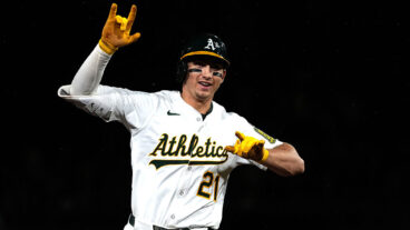SACRAMENTO, CALIFORNIA - SEPTEMBER 24: Tyler Soderstrom #21 of the Athletics trots around the bases after hitting a solo home run against the Houston Astros in the bottom of the seventh inning at Sutter Health Park on September 24, 2025 in Sacramento, California. (Photo by Thearon W. Henderson/Getty Images)