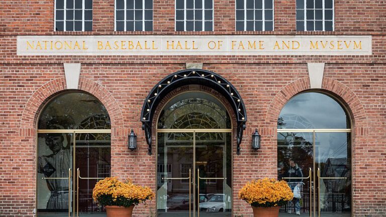 COOPERSTOWN, NEW YORK, UNITED STATES - 2014/10/19: National Baseball Hall of Fame and Museum. (Photo by John Greim/LightRocket via Getty Images)