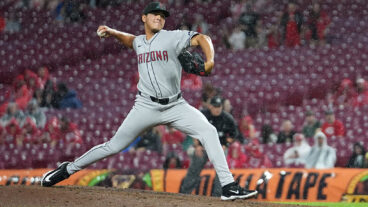 CINCINNATI, OHIO - JUNE 06: Cristian Mena #64 of the Arizona Diamondbacks pitches in the sixth inning against the Cincinnati Reds at Great American Ball Park on June 06, 2025 in Cincinnati, Ohio. (Photo by Jason Mowry/Getty Images)
