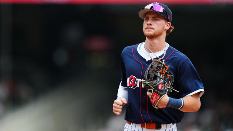 ATLANTA, GA - JULY 12: Carson Benge #3 of the New York Mets leaves the field during the 2025 MLB All-Star Futures Game at Truist Park on Saturday, July 12, 2025 in Atlanta, Georgia. (Photo by Daniel Shirey/MLB Photos via Getty Images)