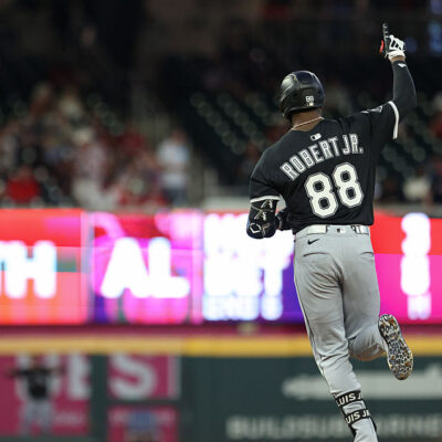ATLANTA, GA - AUGUST 18: Luis Robert Jr. #88 of the Chicago White Sox rounds the bases after hitting a two-run home run in the fourth inning during the game between the Chicago White Sox and the Atlanta Braves at Truist Park on Monday, August 18, 2025 in Atlanta, Georgia. (Photo by Cole Carter/MLB Photos via Getty Images)