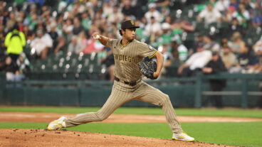 CHICAGO, IL - SEPTEMBER 20: Yu Darvish #11 of the San Diego Padres pitches during the game between the San Diego Padres and the Chicago White Sox at Rate Field on Saturday, September 20, 2025 in Chicago, Illinois. (Photo by Lawrence Brown/MLB Photos via Getty Images)