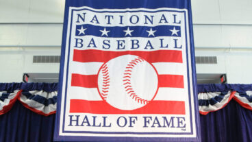 COOPERSTOWN, NY - JULY 28: A general view of the stage set up during the Hall of Fame media availability at the Clark Sports Center on July 28, 2018 in Cooperstown, New York. (Photo by Mark Cunningham/MLB Photos via Getty Images)