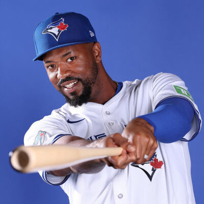 DUNEDIN, FLORIDA - FEBRUARY 20: Eloy Jimenez #74 of the of the Toronto Blue Jays poses for a portrait during photo day at the Toronto Blue Jays Player Development Complex on February 20, 2026 in Dunedin, Florida. (Photo by Kevin C. Cox/Getty Images)