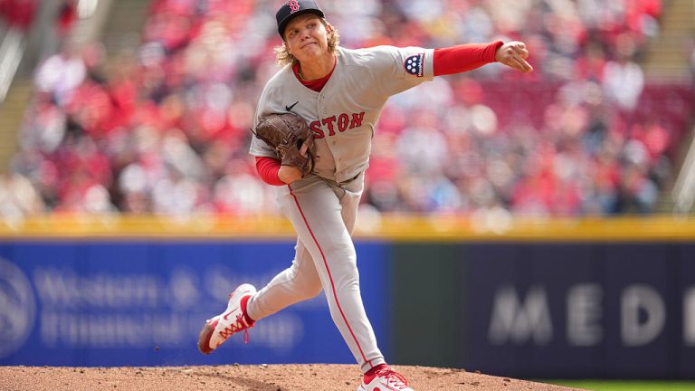 CINCINNATI, OHIO - MARCH 29: Pitcher Connelly Early #71 of the Boston Red Sox throws during the first inning of a baseball game against the Cincinnati Reds at Great American Ball Park on March 29, 2026 in Cincinnati, Ohio. (Photo by Jeff Dean/Getty Images)