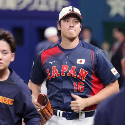 Japanese Los Angeles Dodgers player Shohei Ohtani (C) takes part in practice ahead of warmup games at Vantelin Dome Nagoya on February 26, 2026, ahead of the World Baseball Classic starting next week. (Photo by JIJI PRESS / AFP via Getty Images) / Japan OUT