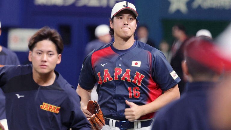 Japanese Los Angeles Dodgers player Shohei Ohtani (C) takes part in practice ahead of warmup games at Vantelin Dome Nagoya on February 26, 2026, ahead of the World Baseball Classic starting next week. (Photo by JIJI PRESS / AFP via Getty Images) / Japan OUT