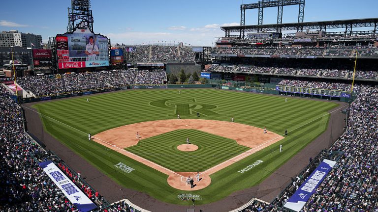 DENVER, CO - APRIL 03: A general view of Coors Field is seen during the game between the Philadelphia Phillies and the Colorado Rockies on Friday, April 3, 2026 in Denver, Colorado. (Photo by Kyle Schwab/MLB Photos via Getty Images)