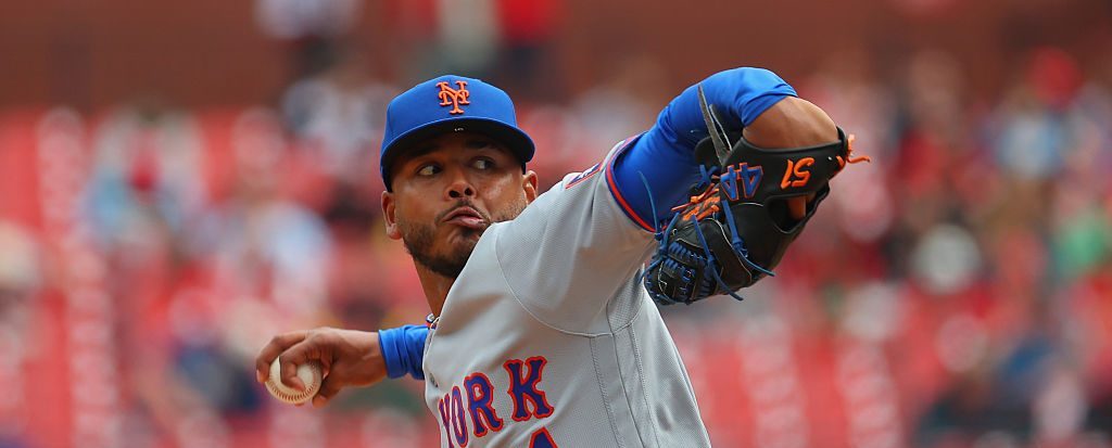 ST LOUIS, MISSOURI - APRIL 1: Freddy Peralta #51 of the New York Mets delivers a pitch against the St. Louis Cardinals in the first inning at Busch Stadium on April 1, 2026 in St Louis, Missouri. (Photo by Dilip Vishwanat/Getty Images)
