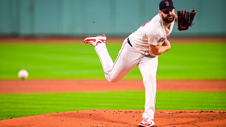 BOSTON, MASSACHUSETTS - SEPTEMBER 17: Starting pitcher Lucas Giolito #54 of the Boston Red Sox throws in the first inning against the Athletics at Fenway Park on September 17, 2025 in Boston, Massachusetts. (Photo by Jaiden Tripi/Getty Images)