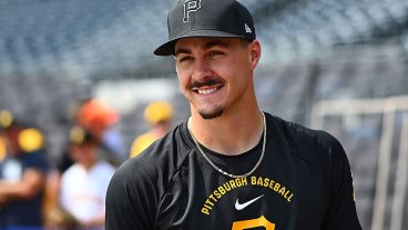 PITTSBURGH, PENNSYLVANIA - APRIL 4: Konnor Griffin #6 of the Pittsburgh Pirates looks on during batting practice before the game against the Baltimore Orioles at PNC Park on April 4, 2026 in Pittsburgh, Pennsylvania. (Photo by Justin Berl/Getty Images)