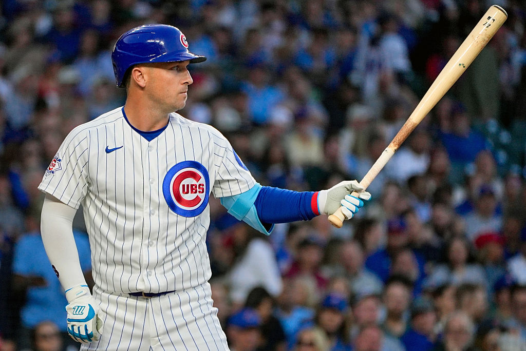 CHICAGO, IL - APRIL 21: Alex Bregman #3 of the Chicago Cubs bats during the game between the Philadelphia Phillies and the Chicago Cubs at Wrigley Field on Tuesday, April 21, 2026 in Chicago, Illinois. (Photo by George Gaza/MLB Photos via Getty Images)