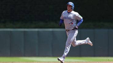 MINNEAPOLIS, MN - MAY 02: Toronto Blue Jays right fielder Myles Straw (3) rounds the bases after hitting a solo home run during the second inning of the MLB game between Toronto Blue Jays and the Minnesota Twins on May 2nd, 2026, at Target Field in Minneapolis, MN. (Photo by Bailey Hillesheim/Icon Sportswire via Getty Images)