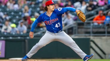 Chad Dallas of the Buffalo Bisons delivers a pitch during a Minor League Baseball game at Coca-Cola Park in Allentown, United States, on May 8, 2026. (Photo by Dan Squicciarini/NurPhoto via Getty Images)