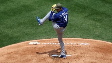 ANAHEIM, CALIFORNIA - MAY 17: Roki Sasaki #11 of the Los Angeles Dodgers pitches during a game against the Los Angeles Angels at Angel Stadium of Anaheim on May 17, 2026 in Anaheim, California. (Photo by Sean M. Haffey/Getty Images)