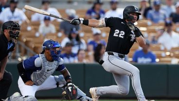 PHOENIX, AZ - MARCH 21: Jaden Fauske #22 of the Chicago White Sox bats in the second inning during the game between the Chicago White Sox and the Los Angeles Dodgers at Camelback Ranch on Saturday, March 21, 2026 in Phoenix, Arizona. (Photo by Rob Leiter/MLB Photos via Getty Images)