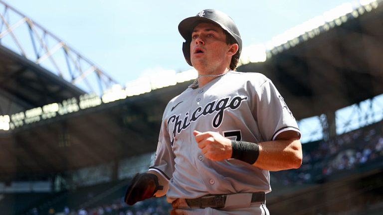 SEATTLE, WA - MAY 20: Sam Antonacci #17 of the Chicago White Sox looks on in the third inning during the game between the Chicago White Sox and the Seattle Mariners at T-Mobile Park on Wednesday, May 20, 2026 in Seattle, Washington. (Photo by Connor Jalbert/MLB Photos via Getty Images)