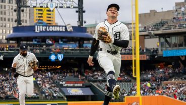 DETROIT, MI - MAY 02: Detroit Tigers shortstop Kevin McGonigle (7) walks toward the dugout during a regular season Major League Baseball game between the Texas Rangers and the Detroit Tigers on May 02, 2026 at Comerica Park in Detroit, Michigan. (Photo by Joseph Weiser/Icon Sportswire via Getty Images)