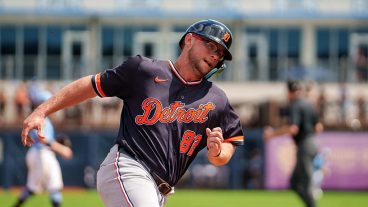 PORT CHARLOTTE, FL - FEBRUARY 28: Max Anderson #82 of the Detroit Tigers rounds the bases during the game between the Detroit Tigers and the Tampa Bay Rays at Charlotte Sports Park on Saturday, February 28, 2026 in Port Charlotte, Florida. (Photo by Sean Finucane/MLB Photos via Getty Images)