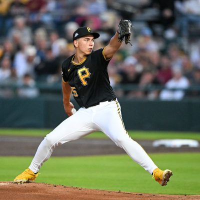 BRADENTON, FLORIDA - MARCH 20, 2026: Seth Hernandez #25 of the Pittsburgh Pirates throws a pitch during the first inning of a spring training Spring Breakout game against the Detroit Tigers at LECOM Park on March 20, 2026 in Bradenton, Florida. (Photo by Nick Cammett/Diamond Images via Getty Images)