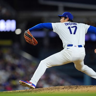 LOS ANGELES, CALIFORNIA - MAY 27: Shohei Ohtani #17 of the Los Angeles Dodgers pitches during the game between the Los Angeles Dodgers and the Colorado Rockies at Dodger Stadium on May 27, 2026 in Los Angeles, California. (Photo by Yuichi Masuda/Getty Images)