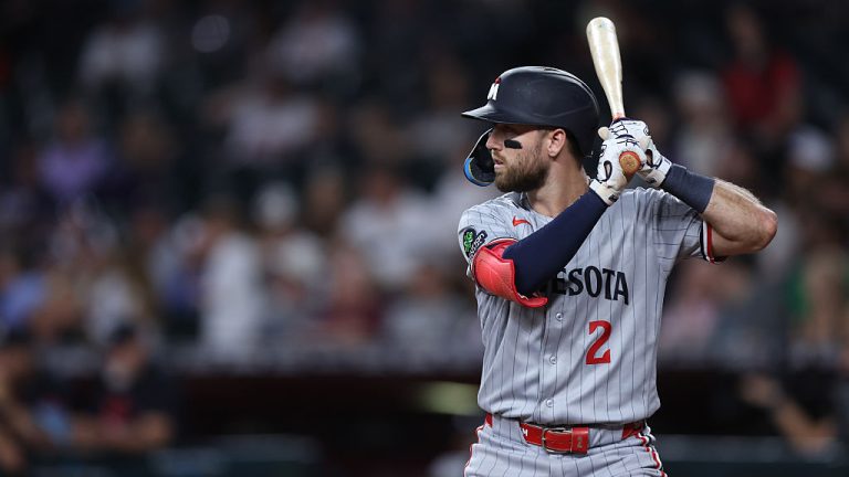 PHOENIX, ARIZONA - JUNE 19: Kody Clemens #2 of the Minnesota Twins bats during the seventh inning of the MLB game against the Arizona Diamondbacks at Chase Field on June 19, 2026 in Phoenix, Arizona. (Photo by Jeremy Chen/Getty Images)