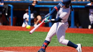 HILLSBORO, OR - JULY 12: Megan Grant connects with a pitch in an at bat against the Chicago Bandits. (Photo credit: Avery Bane/AUSL)