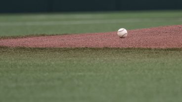 AUSTIN, TX - MAY 30: A baseball sits on the front of the mound before the NCAA Division I Regional game between Texas Longhorns and Tarleton State Texans on May 30, 2026, at UFCU Disch-Falk Field in Austin, TX. (Photo by David Buono/Icon Sportswire via Getty Images)