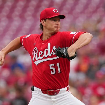 CINCINNATI, OHIO - JUNE 16: Brady Singer #51 of the Cincinnati Reds pitches in the first inning against the New York Mets at Great American Ball Park on June 16, 2026 in Cincinnati, Ohio. (Photo by Dylan Buell/Getty Images)